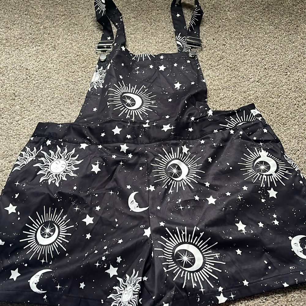 Celestial overall shorts